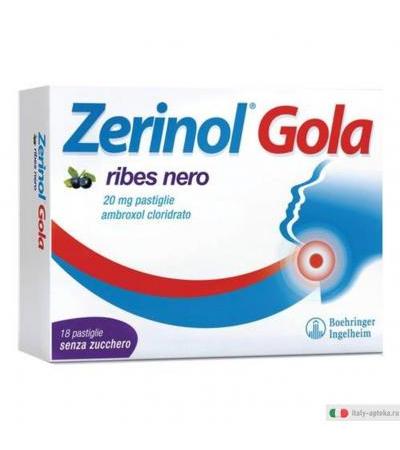 Zerinol  Gola Ribes 18 Pastiglie Senza Zucchero 20mg