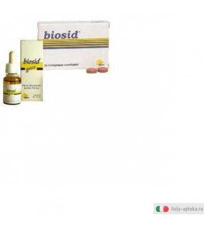 biosid integratore alimentare di ferro bivalente con acido folico in gocce e compresse;