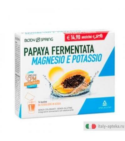 Body Spring Papaya Fermentata Magnesio e Potassio 14 Bustine