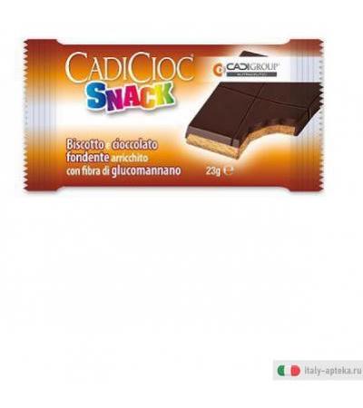 cadicioc snack biscotto e cioccolato fondente arricchito con fibra di glucomannano.