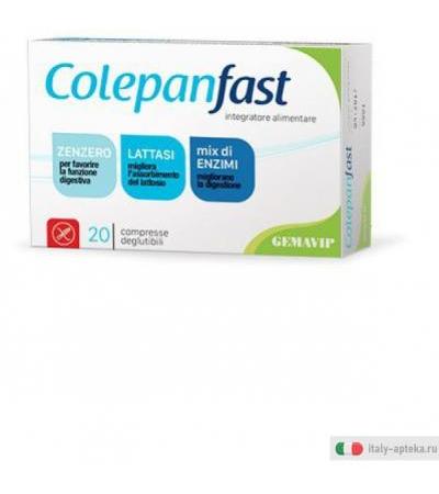 colepanfast integratore alimentare con zenzero per favorire la funzione