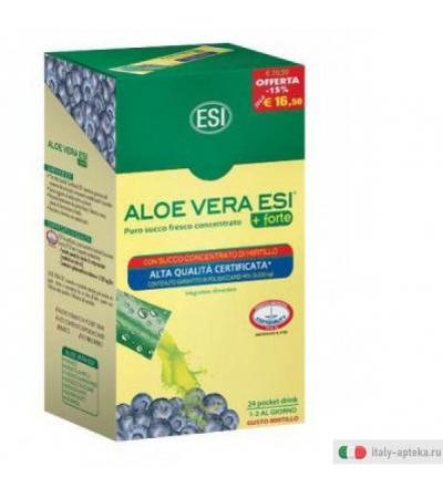 Esi Aloe Vera 24 Pocket Drink Gusto Mirtillo