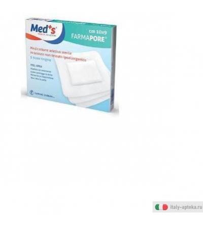 Farmac-Zabban Meds Pore Medicazione adesiva 10x12 cm 5 pezzi