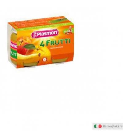 Plasmon Omogenizzato 4 Frutti 2 Vasetti da 104 g