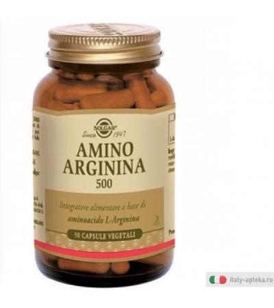 Solgar Amino Arginina 500 Integratore Alimentare 50 Capsule Vegetali
