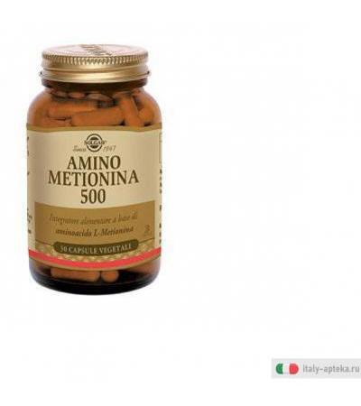 Solgar Amino Metionina 500 Integratore Aminoacidi 30 Capsule