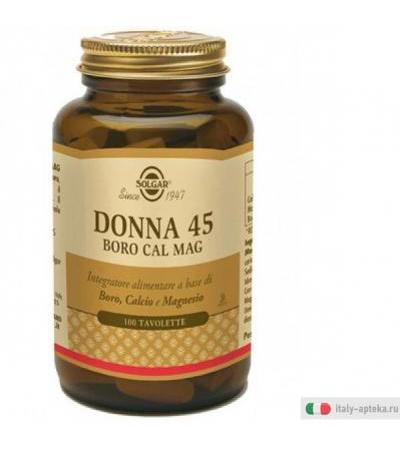 Solgar Donna 45 Boro Cal Mag Integratore Alimentare 100 Tavolette