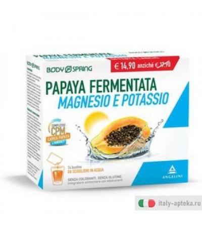 Body Spring Papaya Fermentata Magnesio Potassio 14 bustine