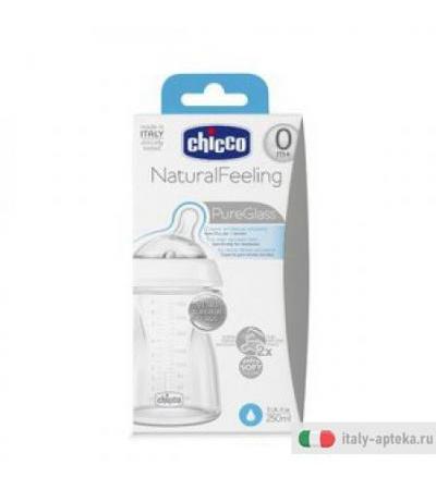 Ch Bib Natfeel Vetro 0m+ 250ml