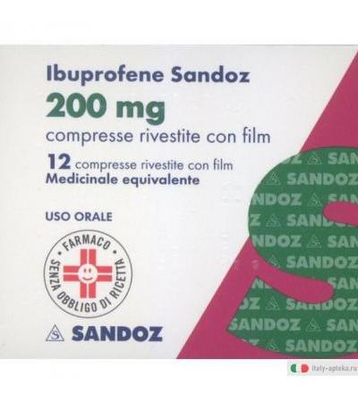 Ibuprofene Sandoz 12cpr Riv 200mg