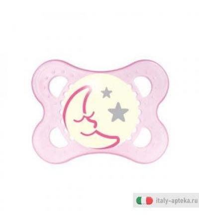 MAM 2-6 mesi Succhietti Night Silikon Seta 2 pezzi