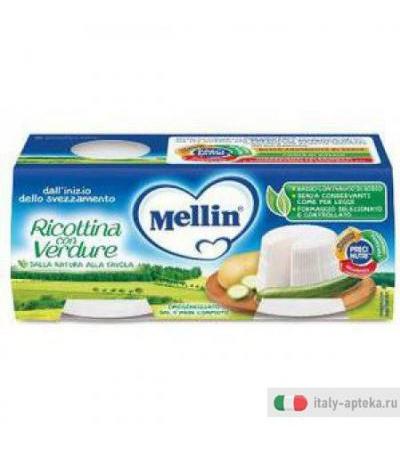 Mellin Omog Ricot/verd 2x80g
