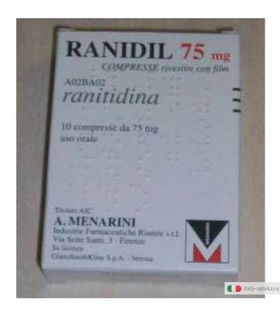 Ranidil 75 10 compresse Rivestite 75mg