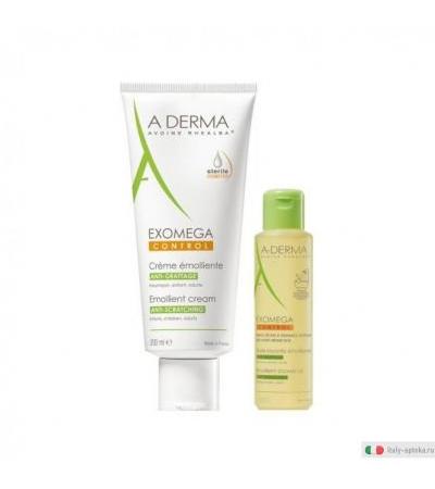 A-Derma Exomega Control Crema Emolliente 200ml +IN OMAGGIO Olio Lavante Emolliente 100ml