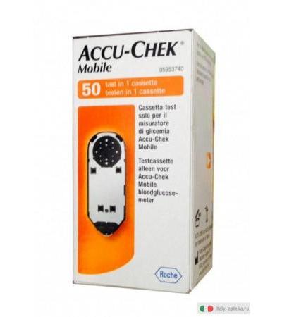 Accu Chek Mobile Cassetta 50 test per misuratore di glicemia