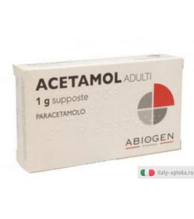Acetamol febbre e dolore Adulti paracetamolo 1g 10 supposte