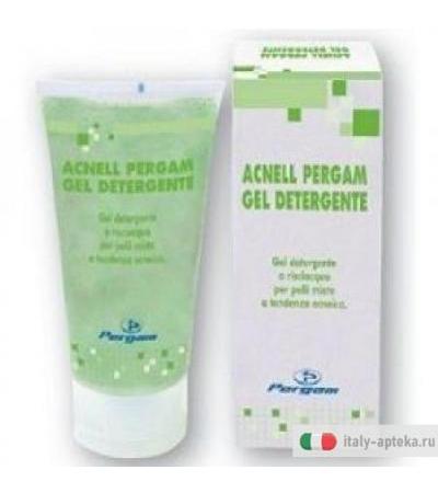 Acnell Pergam Gel Detergente 150ml purificare e idratare pelle tendenza acneica agendo in profondità sulle cause dell'acne