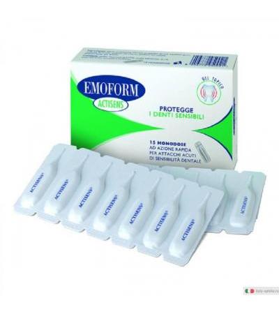 Actisens Gel Emoform gel per proteggere e rafforzare i denti sensibili 15 flaconcini
