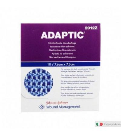 Adaptic 7,6x7,6cm medicazioni non aderenti 10 pezzi