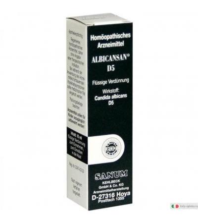 Albicansan D5 Gocce Sanum soluzione per uso orale, cutaneo ed inalatorio 10 ml medicinale omeopatico