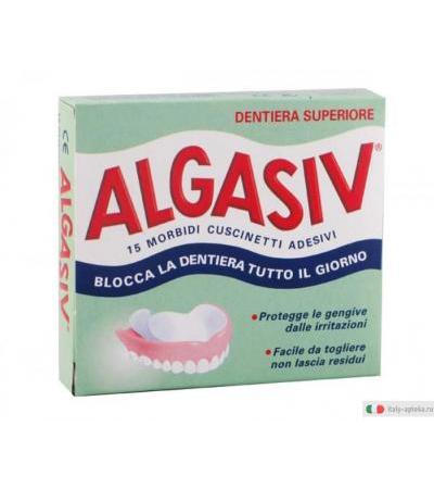 Algasiv Cuscinetti Adesivi per la dentiere superiore 15 pezzi