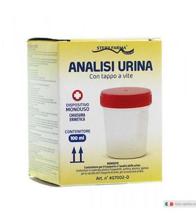 Analisi Urina Con tappo a vite monouso chiusura ermetica 100 ml