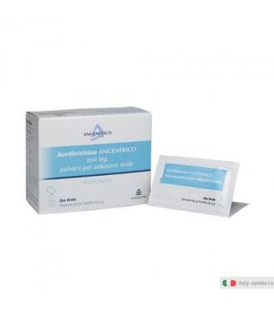 Angelini Acetilcisteina Angenerico Trattamento delle affezioni respiratorie 30 bustine 200mg