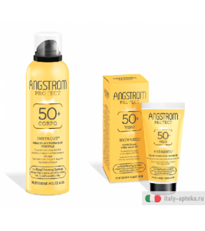 Angstrom Protect Promo 1+1 Gratis SPF50+ viso crema solare 50ml + SPF50+ corpo spary solare 150ml