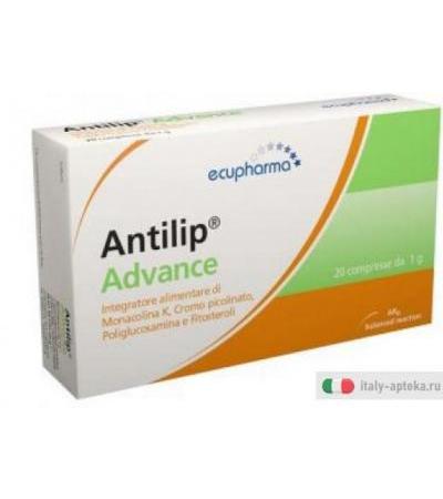 Antilip Advance Integratore Alimentare livello di colesterolo 20 Compresse
