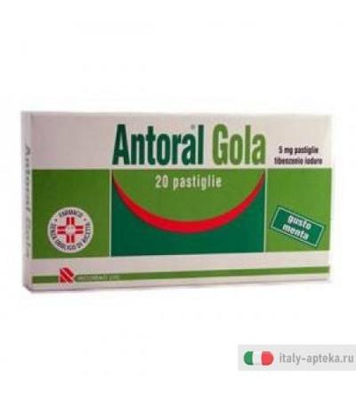 Antoral Gola 20 pastiglie 5 mg gusto menta