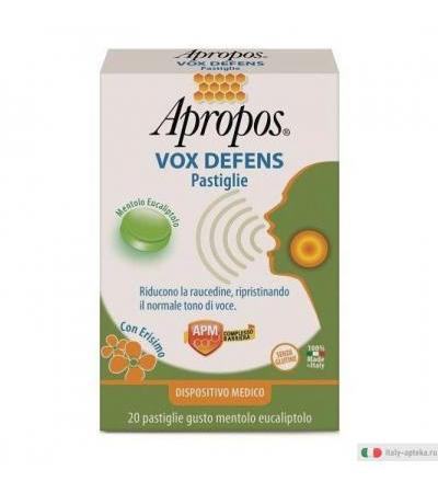 Apropos Vox Defens 20 Pastiglie per la gola gusto mentolo eucaliptolo