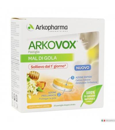 Arkopharma Arkovox 20 pastiglie doppio strato mal di gola