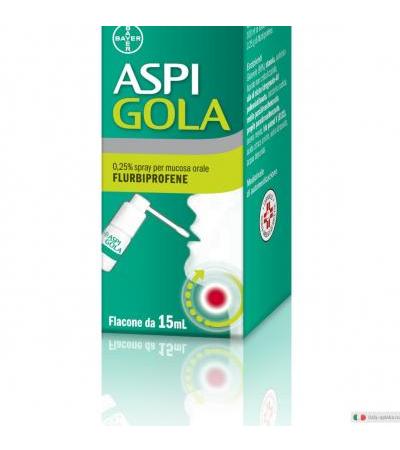 Aspi Gola 0,25% spray per la mucosa orale 15ml