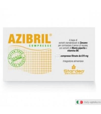 Azibril integratore alimentare utile per la funzione digestiva 20 compresse filmate