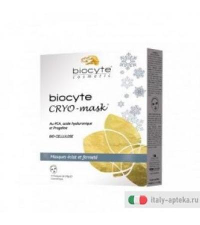 Biocyte Mask Cryo Boite maschera viso bio-cellulosa che elimina i segni di affaticamento 4 pezzi