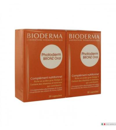 Bioderma Photoderm Bronz Oral integratore alimentare doppio formato 30+30 capsule