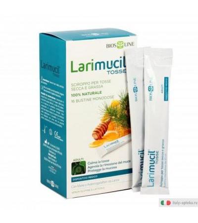 Biosline Larimucil Tosse Sciroppo per Adulti utile per la tosse 16 bustine