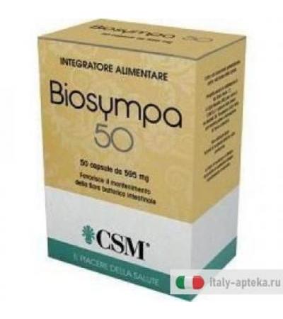 Biosympa 50 benessere della flora intestinale e gonfiore addominale 50 capsule