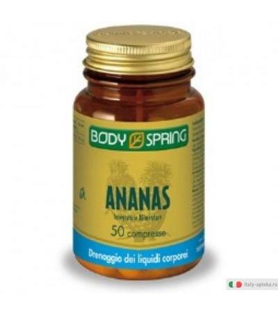 Body Spring Ananas favorisce il drenaggio dei liquidi corporei 50 compresse