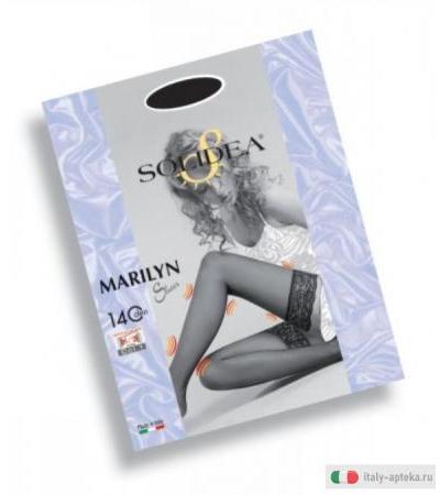Calza autoreggente 140 denari a maglia liscia SOLIDEA Marilyn