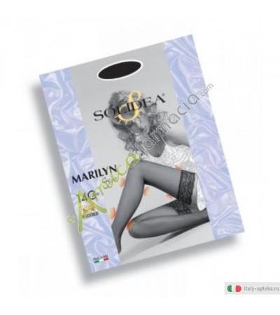 Calza autoreggente 140 denari Solidea Marilyn taglia S colore NERO
