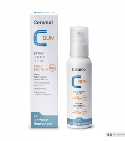 Ceramol Sun Spray Solare SPF30 oil free 125ml