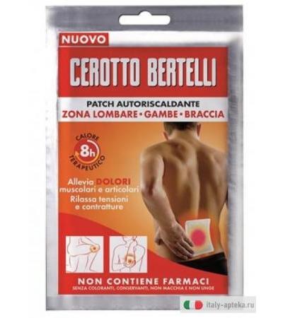 Cerotto Bertelli Patch Autoriscaldante zona lombare - gambe - braccia