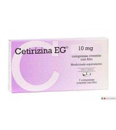 Cetirizina Eg 10mg utile in caso di rinite allergica 10 compresse rivestite