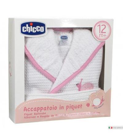 Chicco Accappatoio in piquet rosa 12 mesi