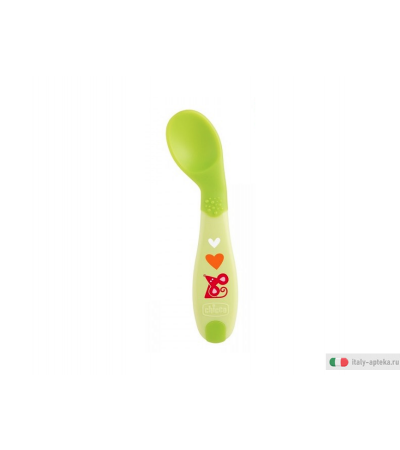 Chicco Baby's First Spoon Primo Cucchiaio Angolato Verde 8+ mesi