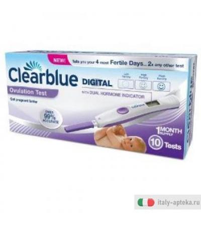 Clearblue digital 10 test di ovulazione con doppio indicatore ormonale