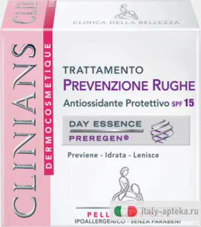 Clinians trattamento Prevenzione rughe antiossidante protettivo spf 15 - 50ml