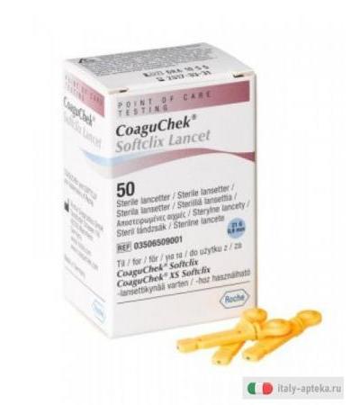 CoaguChek Softclix Lancette - 50 lancette per misuratori CoaguChek