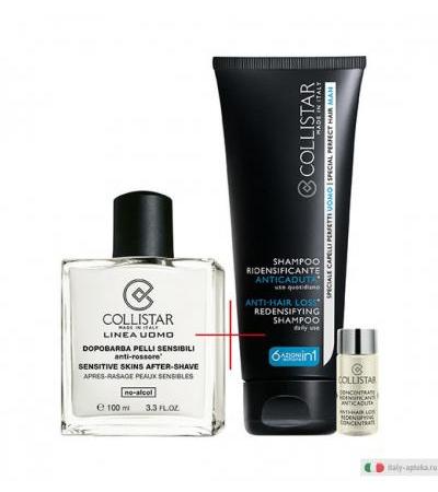 Collistar Kit Dopobarba per pelli sensibili IN REGALO shampoo +fiala anticaduta